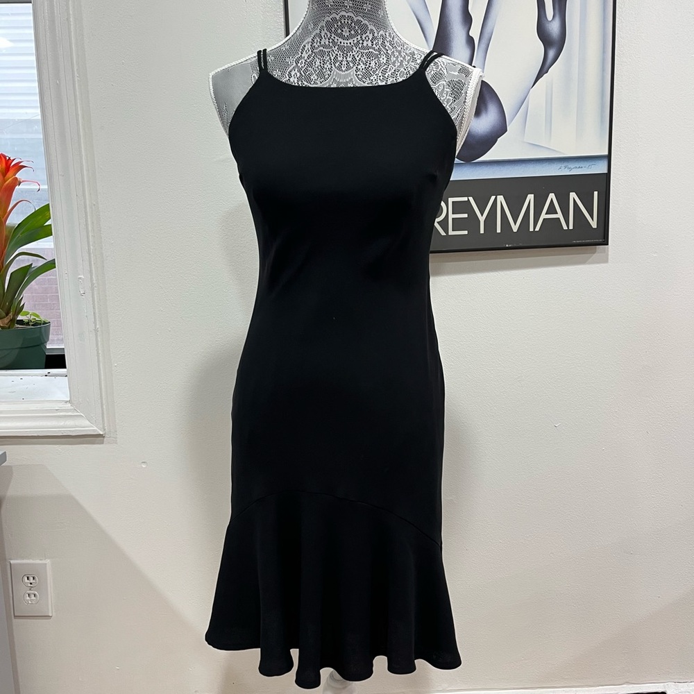 Jones New York Dress Petite 2 Little Black Dress Spaghetti Straps